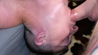 Tatted Boy Gets Facefucked, Rimmed, and Plowed Doggystyle by Tatted Guy - 5 image